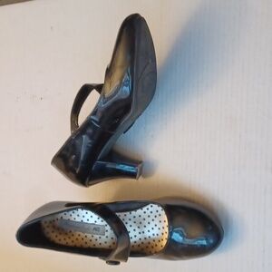 4/$40 American Eagle Black Mary Jane Heels with Buckle Strap
